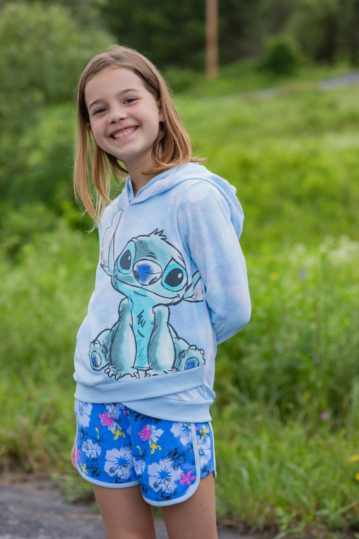 Disney Lilo & Stitch French Terry Pullover Crossover Hoodie - imagikids