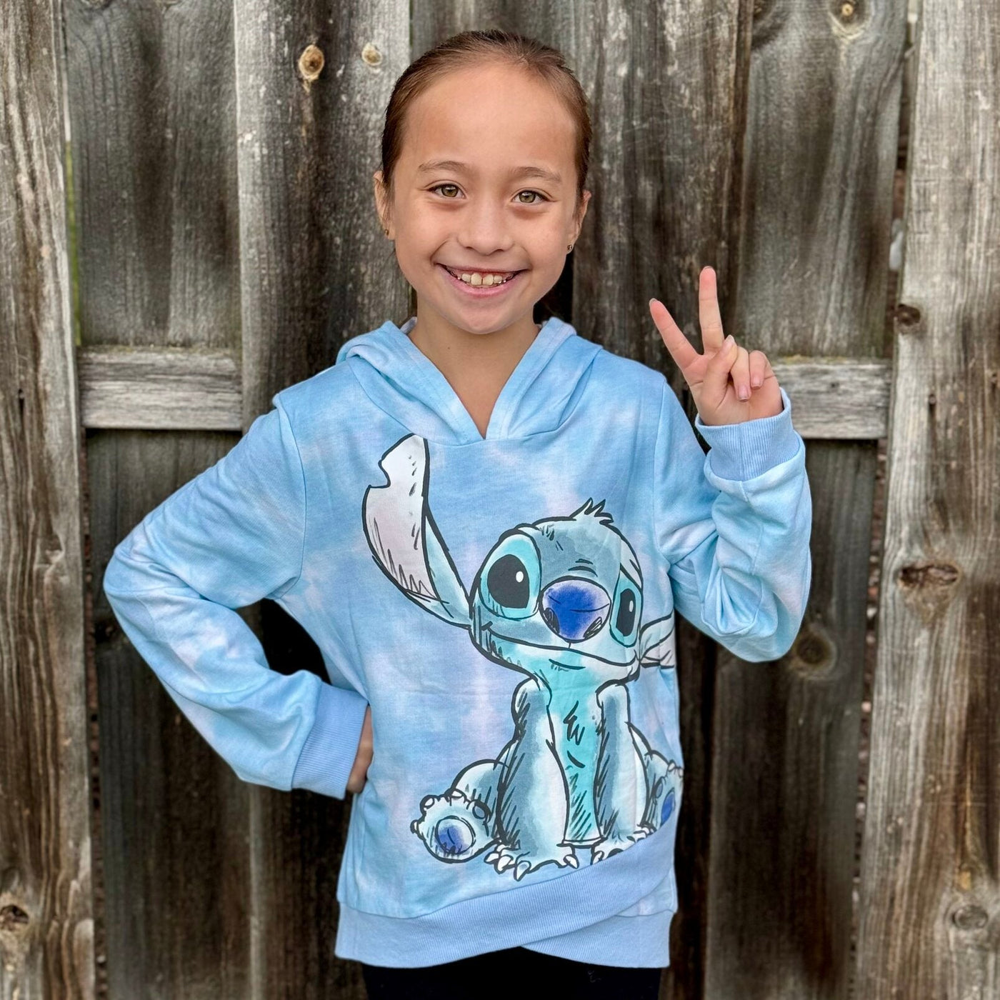 Disney Lilo & Stitch French Terry Pullover Crossover Hoodie - imagikids