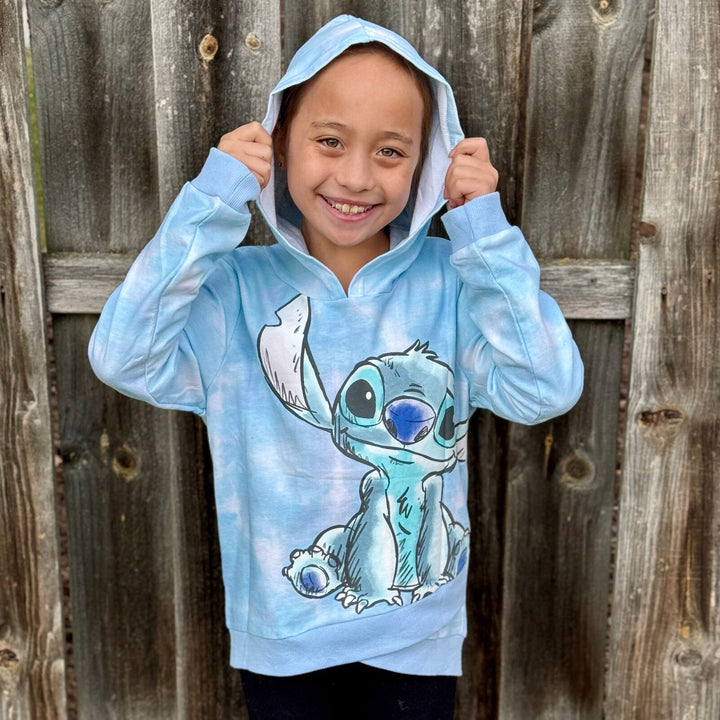 Disney Lilo & Stitch French Terry Pullover Crossover Hoodie - imagikids