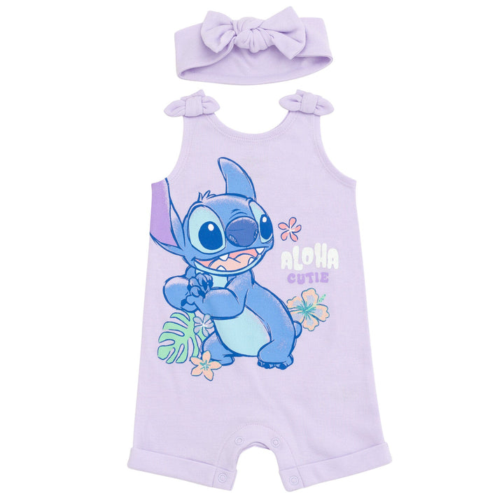 Disney Lilo & Stitch Stitch French Terry Romper and Headband - imagikids