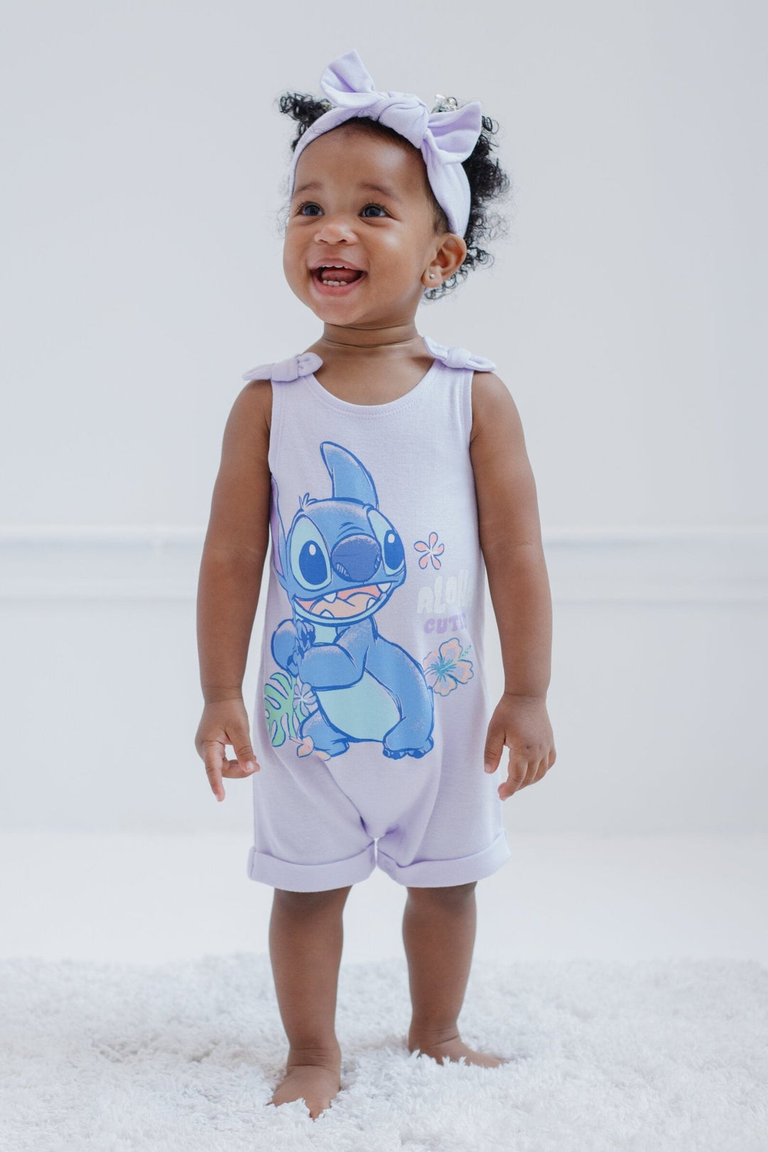 Disney Lilo & Stitch Stitch French Terry Romper and Headband - imagikids