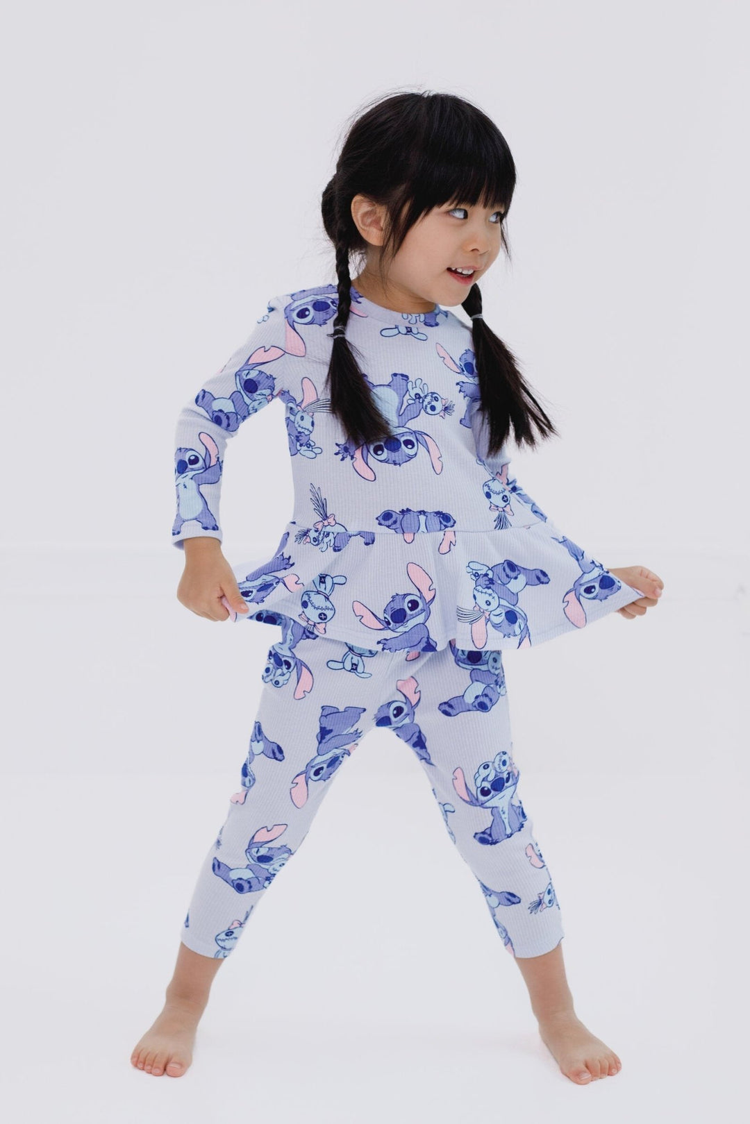 Disney Lilo & Stitch Stitch Peplum T - Shirt and Pants Outfit Set - imagikids