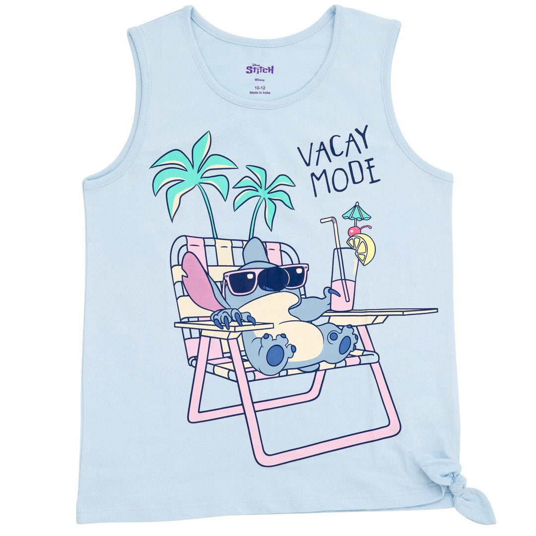 Disney Lilo & Stitch Stitch Tank Top and French Terry Shorts Outfit Set - imagikids