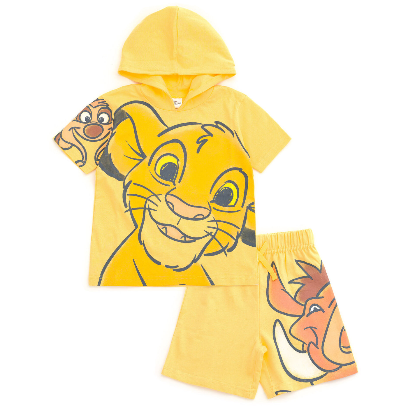Disney Lion King Hooded T-Shirt and French Terry Shorts Outfit Set