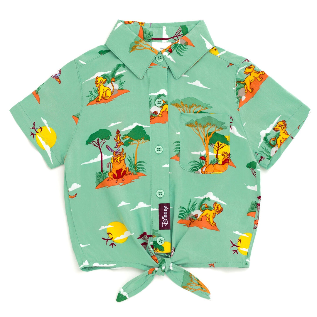 Disney Lion King Matching Family Hawaiian Button Down Dress Shirt - imagikids