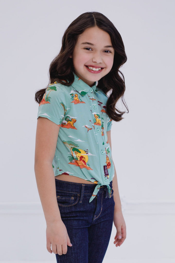 Disney Lion King Matching Family Hawaiian Button Down Dress Shirt - imagikids