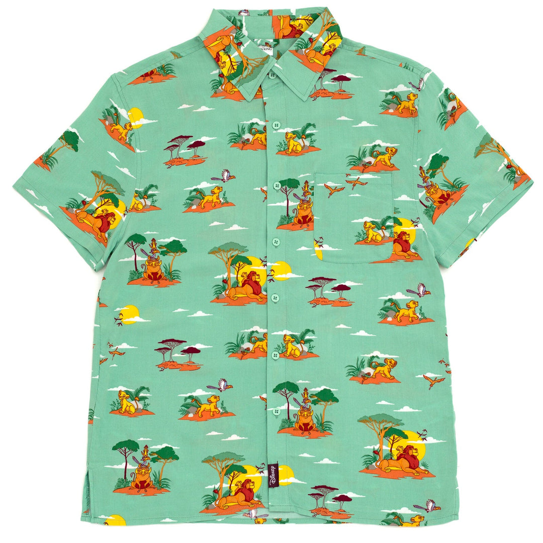 Disney Lion King Matching Family Hawaiian Button Down Dress Shirt - imagikids