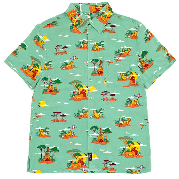 Disney Lion King Matching Family Hawaiian Button Down Dress Shirt - imagikids