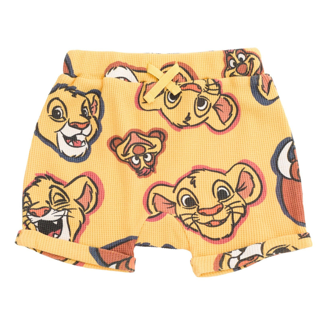 Disney Lion King Waffle Knit Pullover Hoodie and Shorts - imagikids