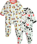 Mickey Mouse 2 Pack Zip-Up Long Sleeve Sleep N' Play Coverall