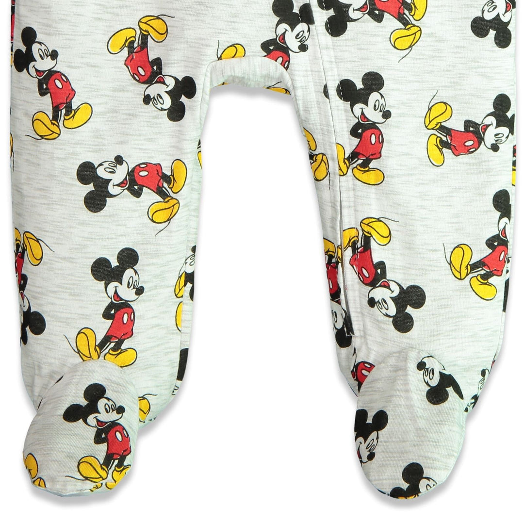 Mickey Mouse 2 Pack Zip-Up Long Sleeve Sleep N' Play Coverall