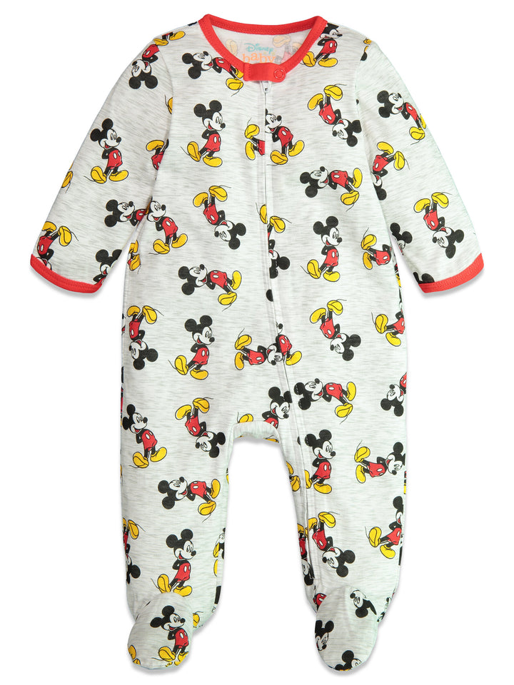 Mickey Mouse 2 Pack Zip-Up Long Sleeve Sleep N' Play Coverall