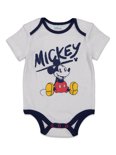 Conjunto de 4 piezas de Mickey Mouse: mono, camiseta, pantalones