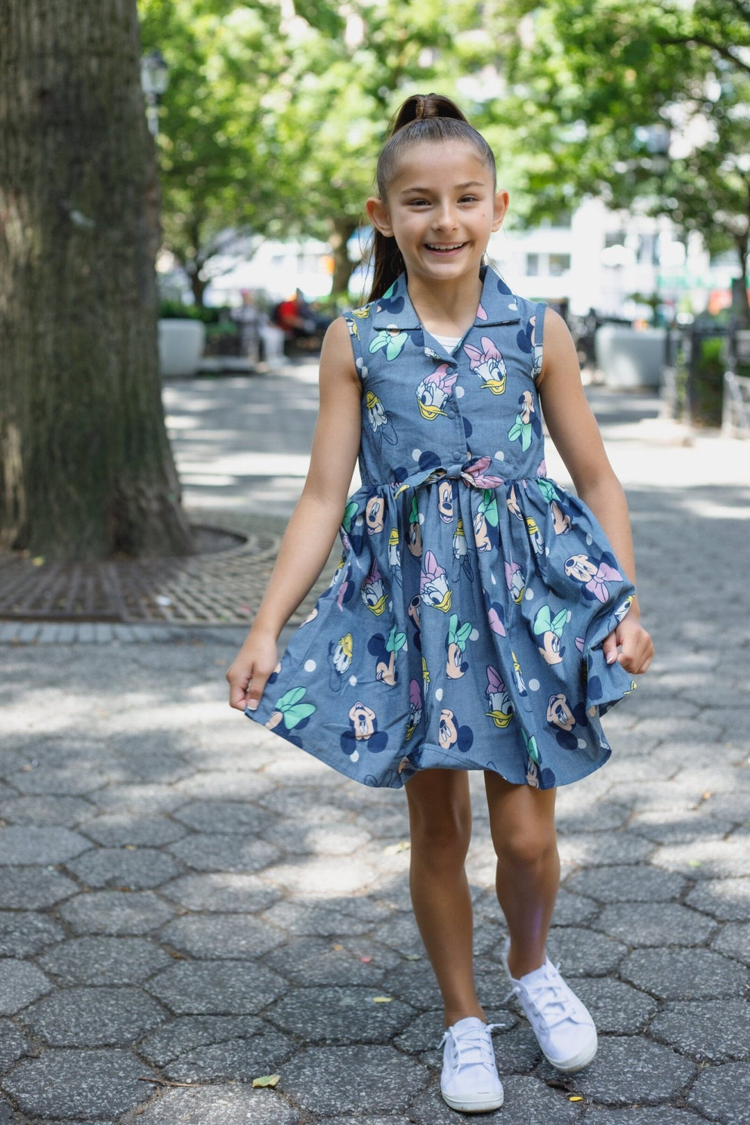 Disney Mickey Mouse Chambray Skater Dress - imagikids