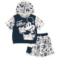 Disney Mickey Mouse French Terry Pullover Hoodie and Shorts