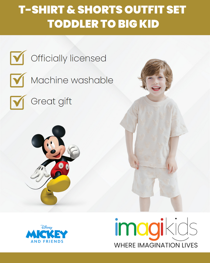 Disney Mickey Mouse French Terry T-Shirt and Shorts Outfit Set