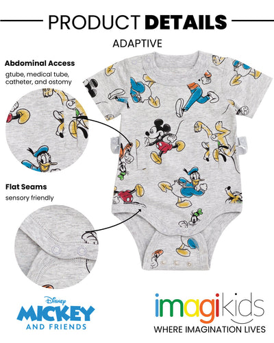 Disney Mickey Mouse G-Tube Adaptive Bodysuit - imagikids