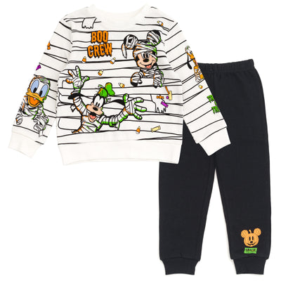 Disney Mickey Mouse Halloween Fleece Sweatshirt and Jogger Pants Outfit Set