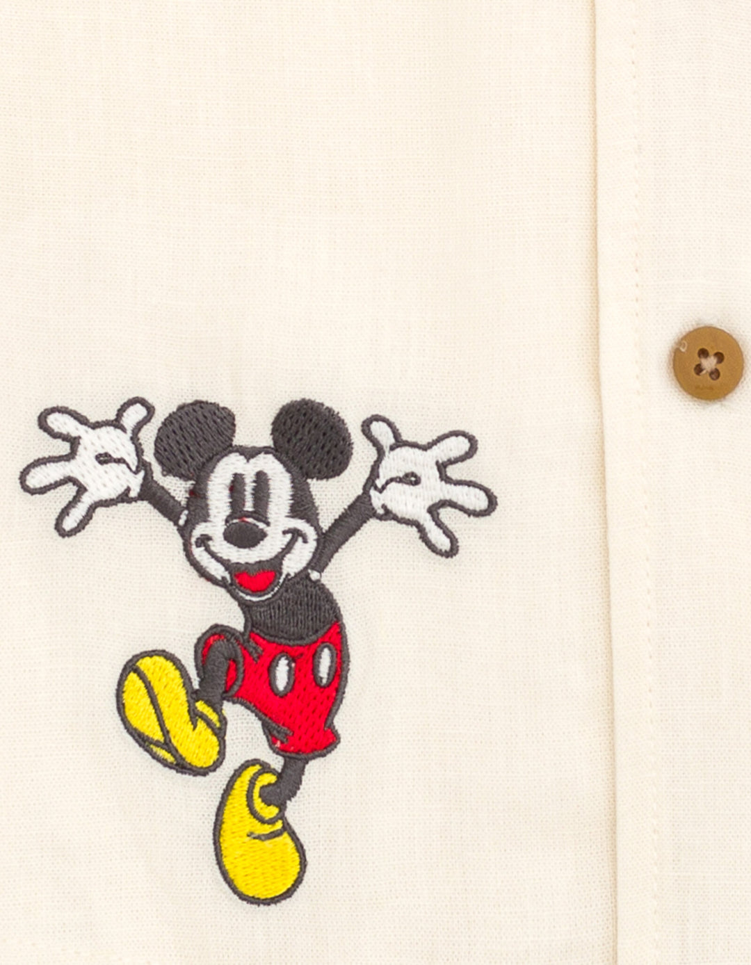 Disney Mickey Mouse Linen Matching Family Button Down Shirt and Shorts Outfit Set