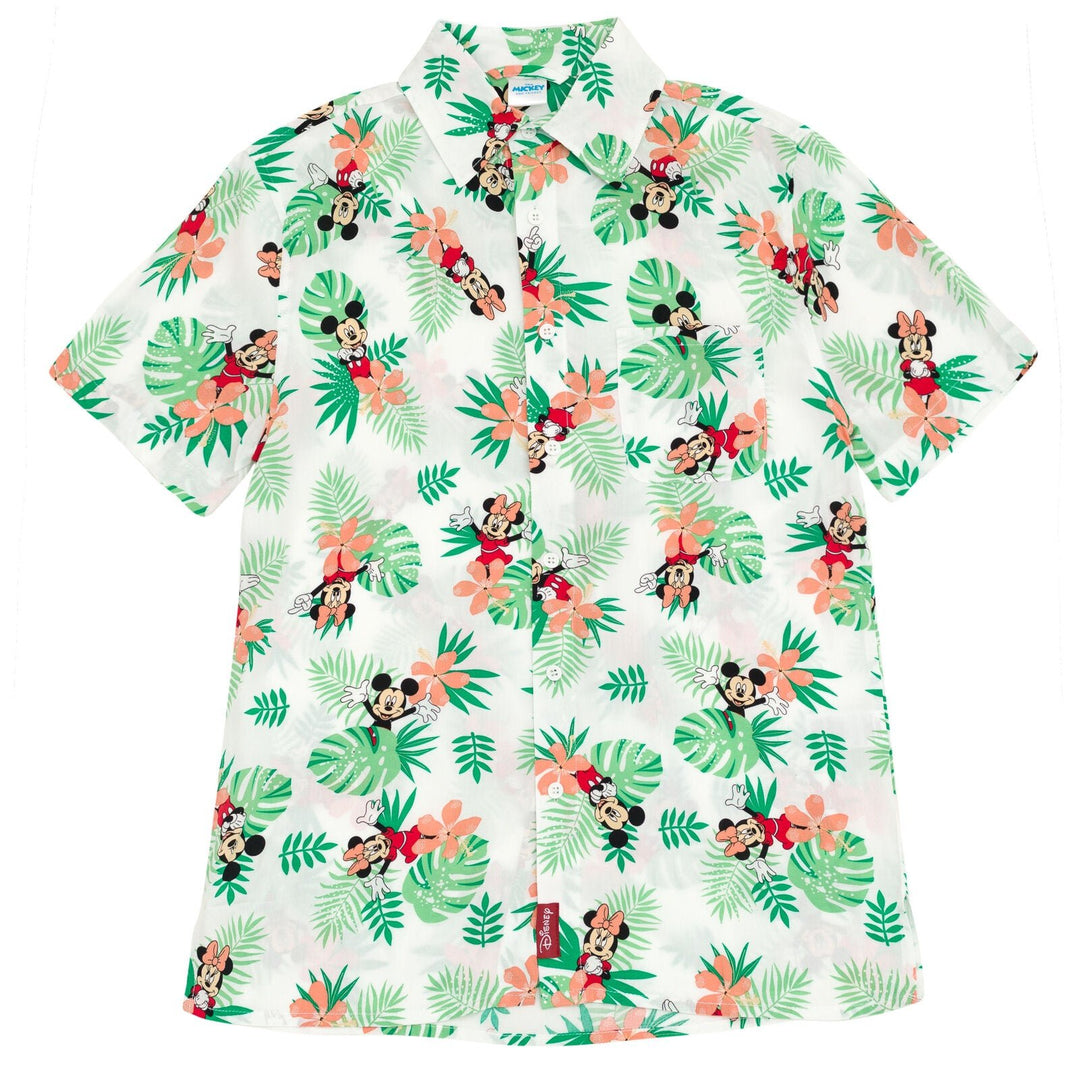 Disney Mickey Mouse Matching Family Hawaiian Button Down Dress Shirt - imagikids