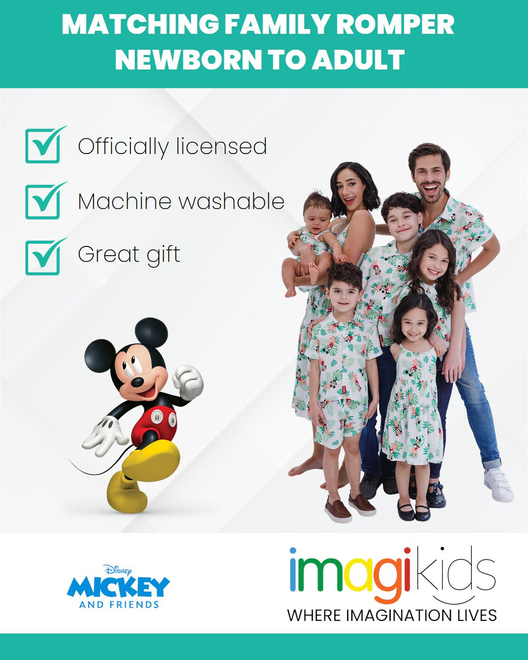 Disney Mickey Mouse Matching Family Sleeveless Romper - imagikids