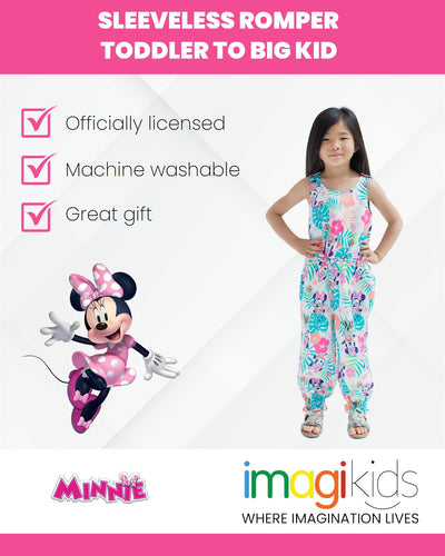Disney Mickey Mouse Minnie Mouse Girls Sleeveless Romper - imagikids