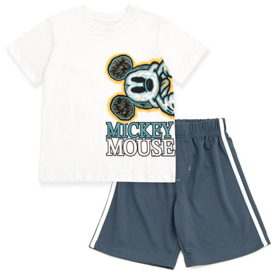 Disney Mickey Mouse T - Shirt and Athletic Mesh Shorts Outfit Set - imagikids