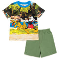 Disney Mickey Mouse T-Shirt and French Terry Shorts Outfit Set