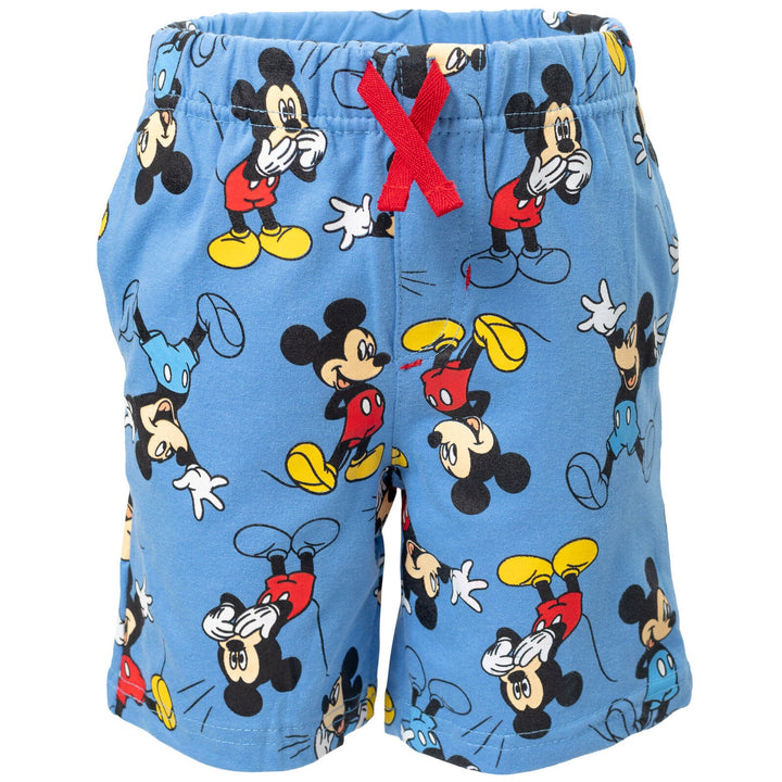 Disney Mickey Mouse T-Shirt and French Terry Shorts Outfit Set - imagikids