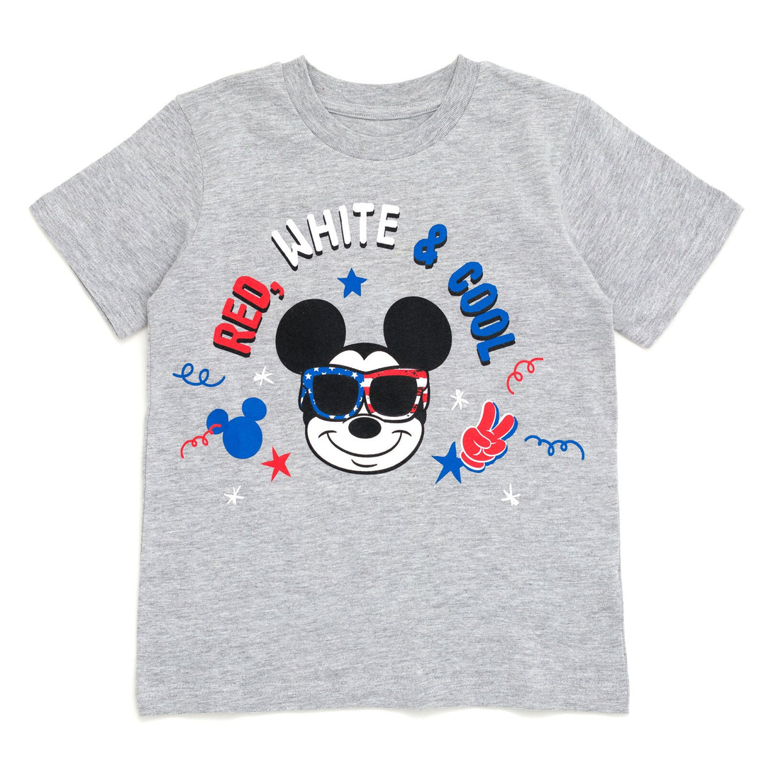 Disney Mickey Mouse T-Shirt and French Terry Shorts Outfit Set - imagikids