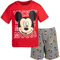 Disney Mickey Mouse T-Shirt and French Terry Shorts Outfit Set