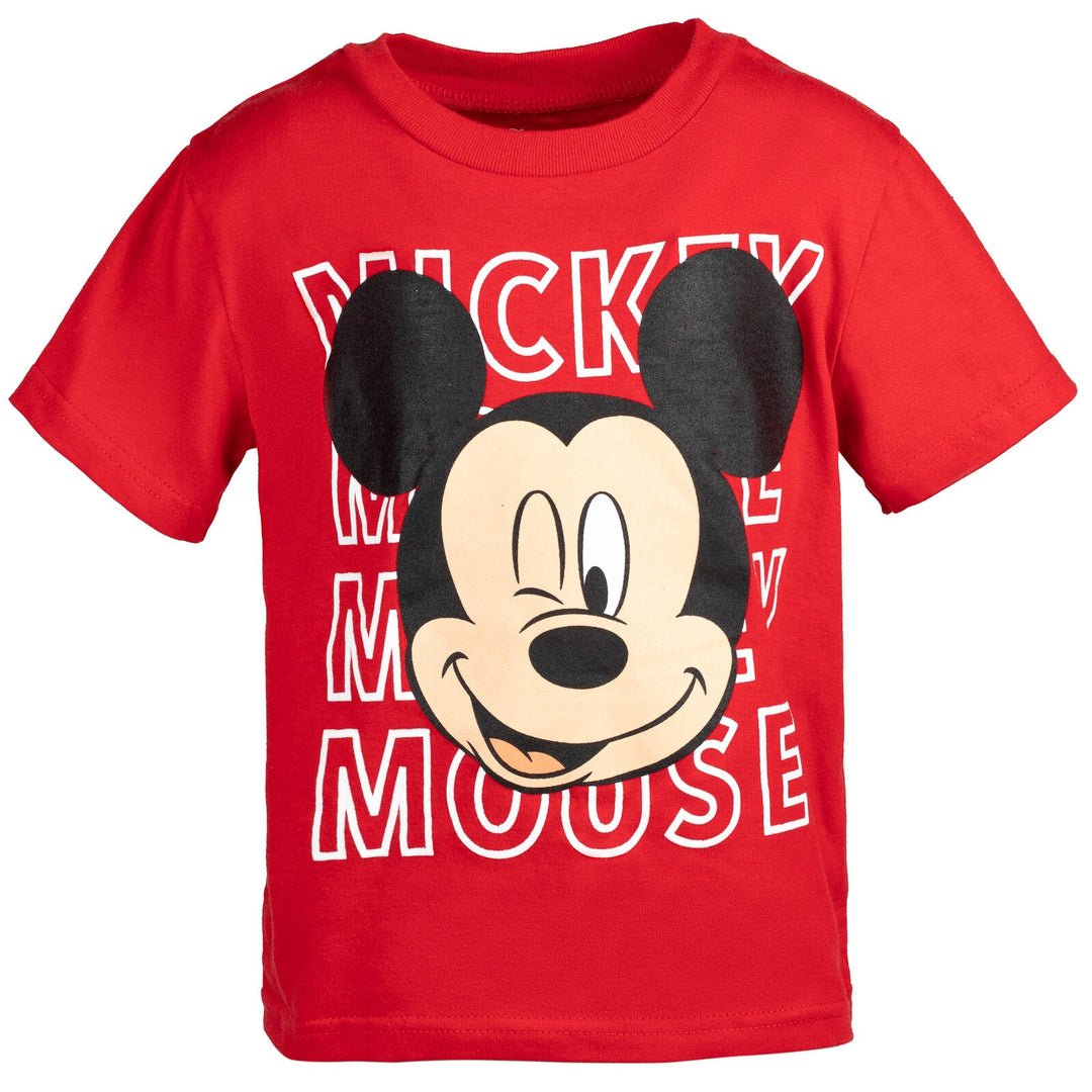 Disney Mickey Mouse T-Shirt and French Terry Shorts Outfit Set - imagikids