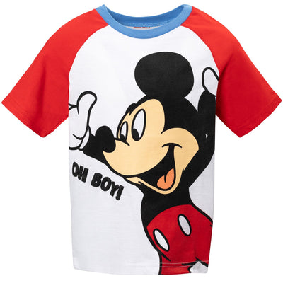 Disney Mickey Mouse T-Shirt and French Terry Shorts Outfit Set - imagikids