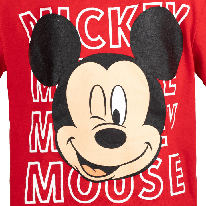 Disney Mickey Mouse T-Shirt and French Terry Shorts Outfit Set