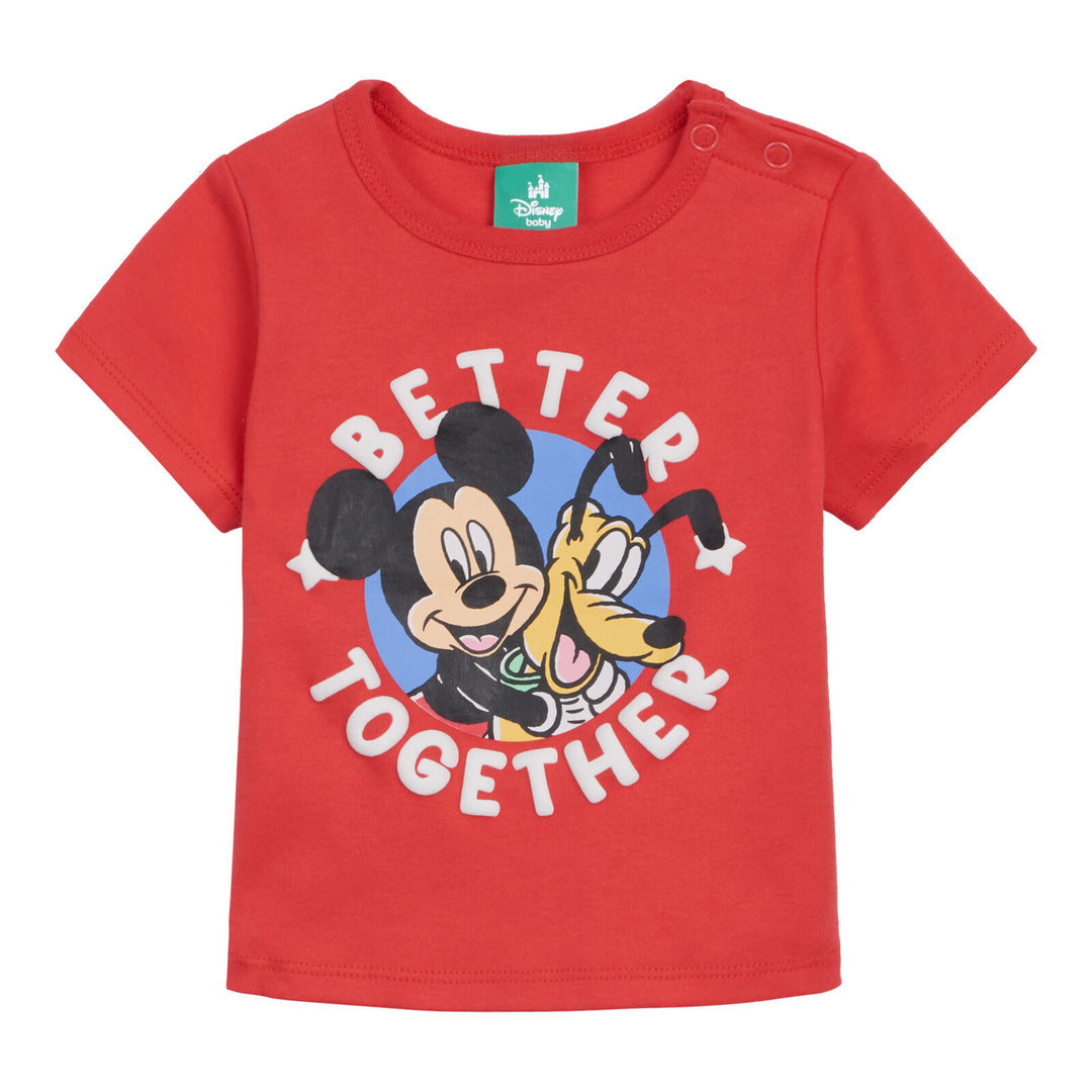 Disney Mickey Mouse T-Shirt and French Terry Shorts Outfit Set