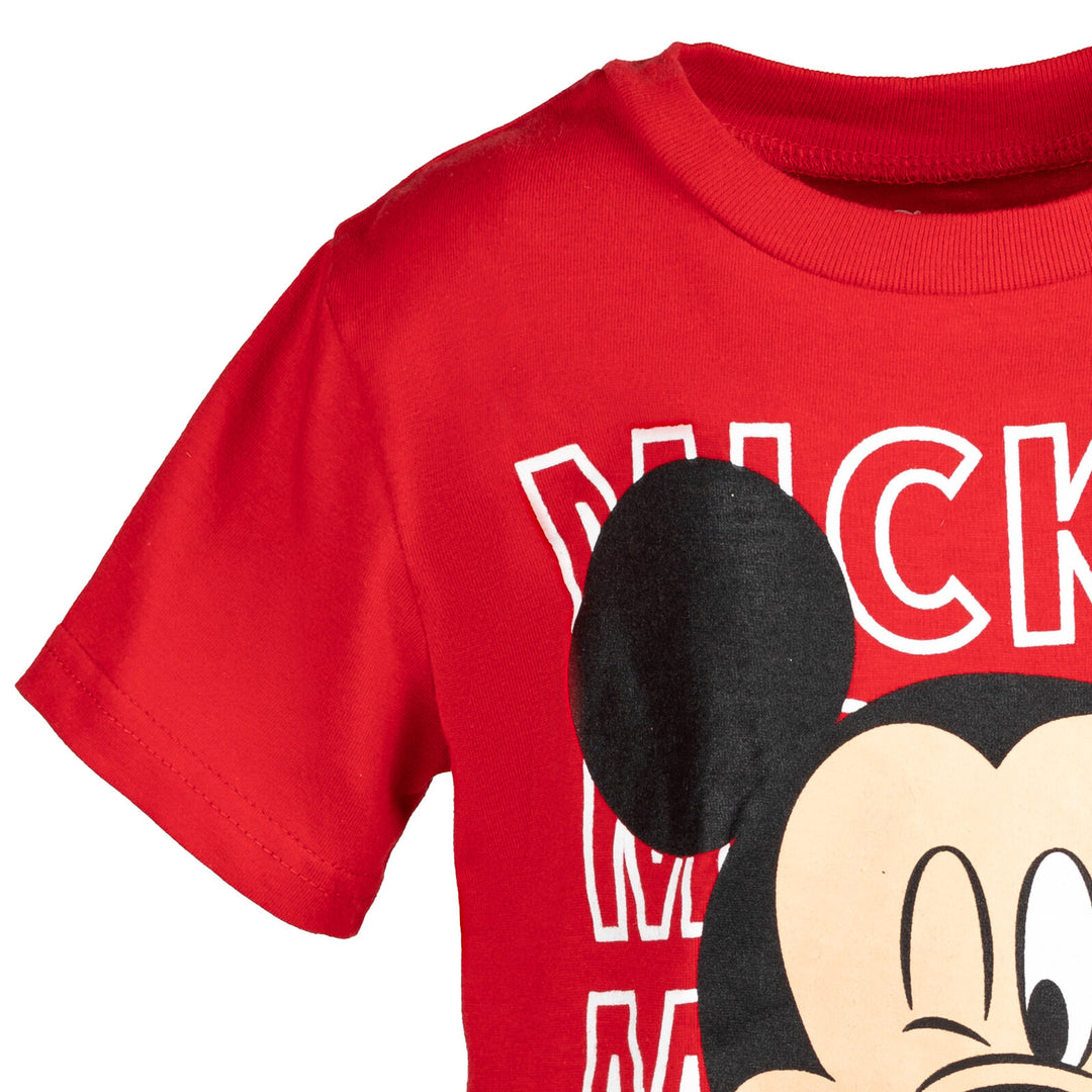 Disney Mickey Mouse T-Shirt and French Terry Shorts Outfit Set