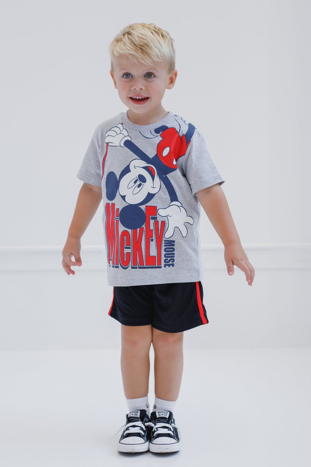 Disney Mickey Mouse T-Shirt and Mesh Shorts Outfit Set - imagikids