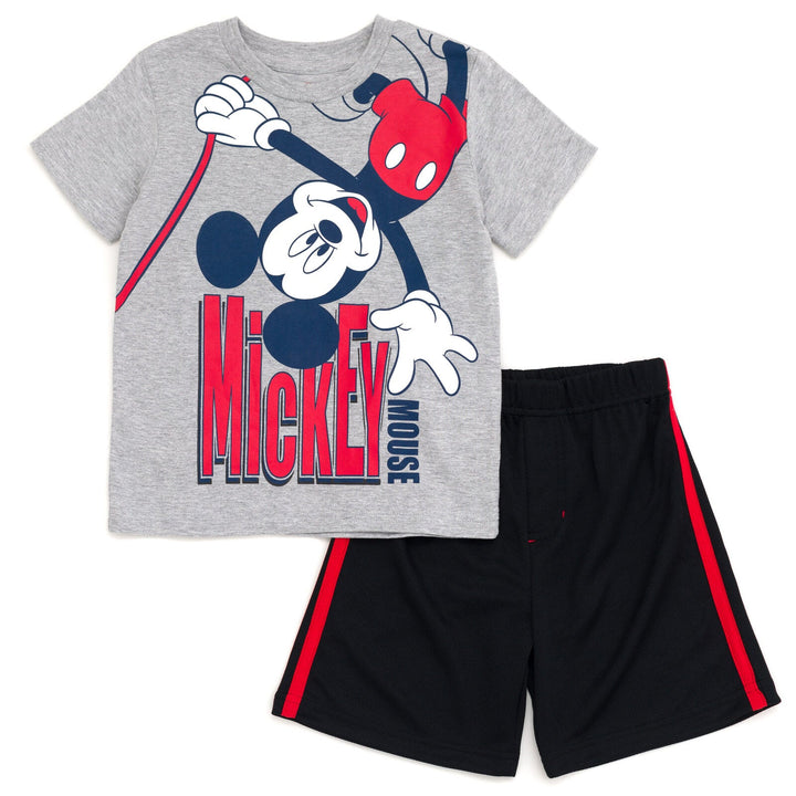 Disney Mickey Mouse T-Shirt and Mesh Shorts Outfit Set - imagikids