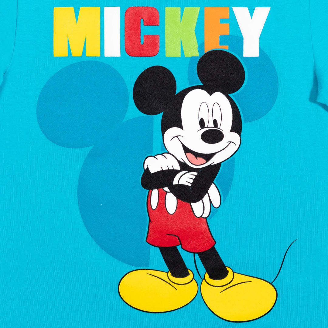 Disney Mickey Mouse T-Shirt and Mesh Shorts Outfit Set