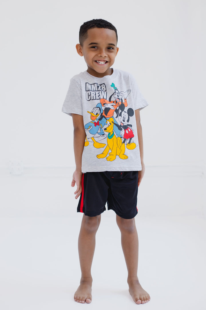 Disney Mickey Mouse T-Shirt and Mesh Shorts Outfit Set