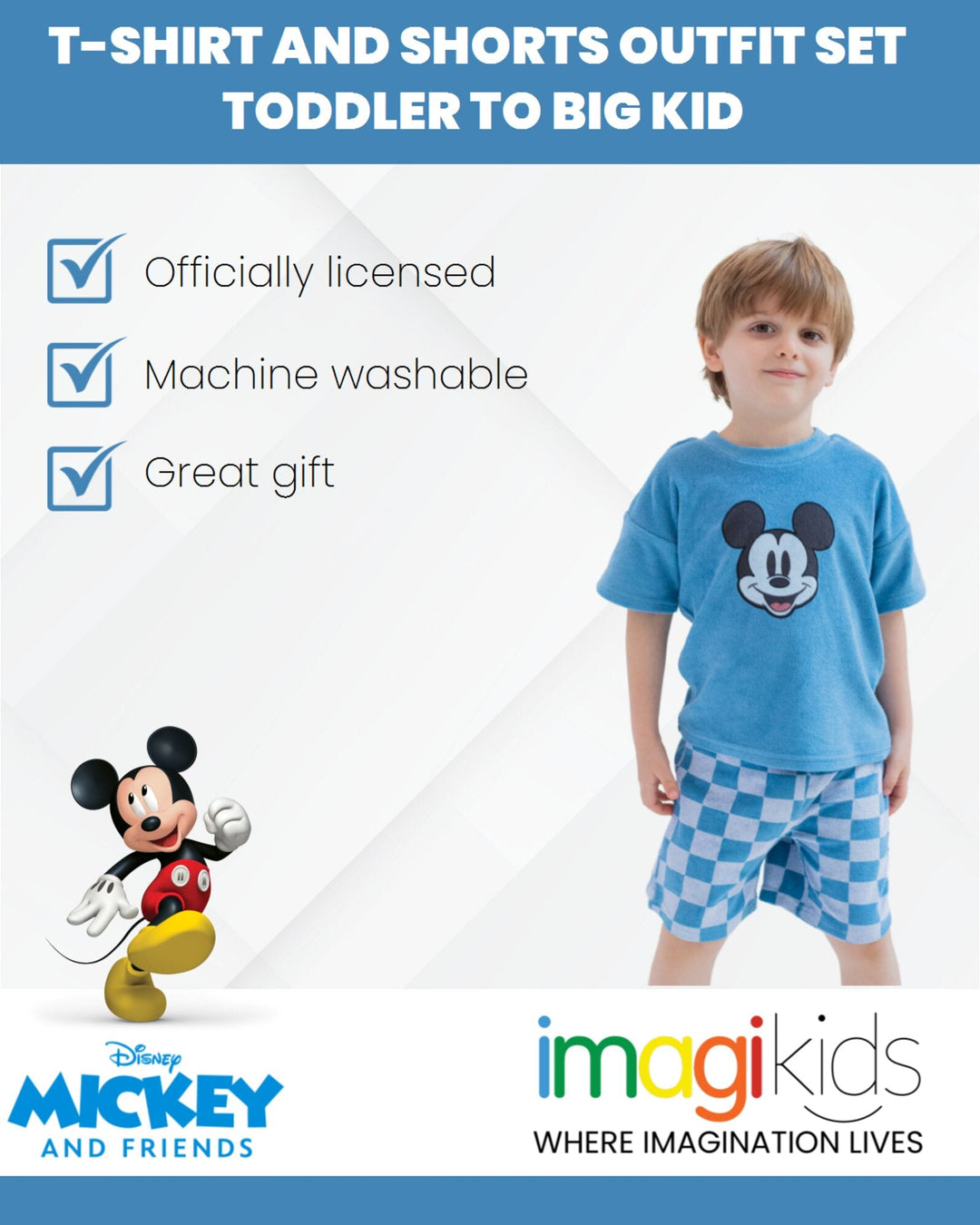 Disney Mickey Mouse T-Shirt and Shorts Outfit Set - imagikids