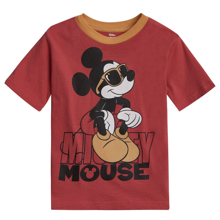 Disney Mickey Mouse T-Shirt and Twill Shorts Outfit Set - imagikids