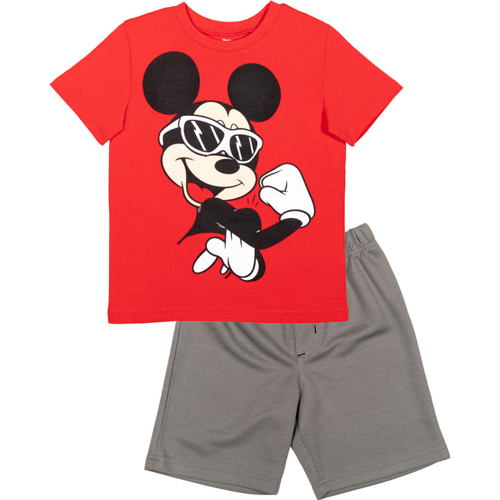 Conjunto de 3 piezas de Mickey Mouse: camiseta y pantalones cortos