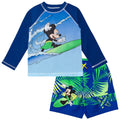 Disney Mickey Mouse UPF 50+ Rash Guard and Swim Trunks Outfit Set