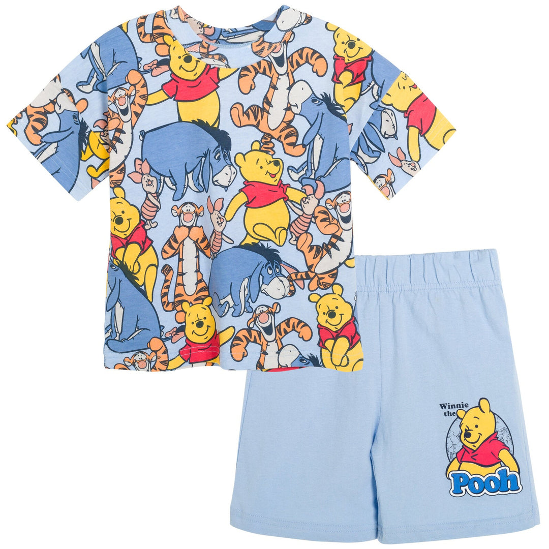 Disney Mickey Mouse Winnie the Pooh Winnie the Pooh T-Shirt and Shorts Outfit Set - imagikids