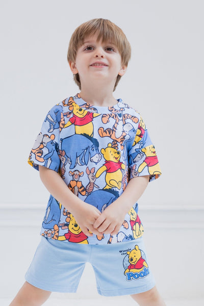 Disney Mickey Mouse Winnie the Pooh Winnie the Pooh T-Shirt and Shorts Outfit Set - imagikids