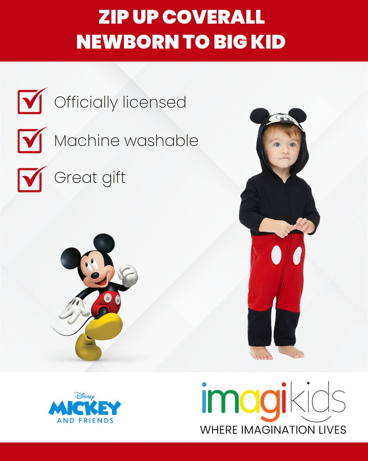 Disney Mickey Mouse Zip Up Coverall - imagikids