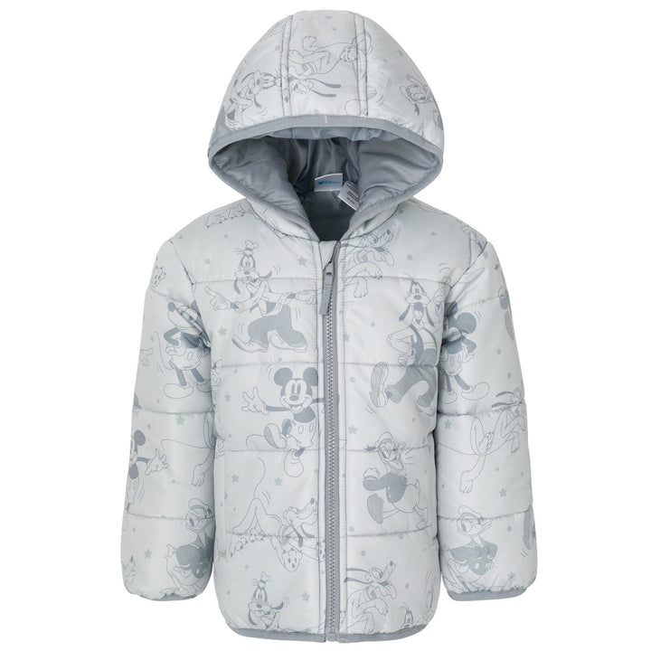 Disney Mickey Mouse Zip Up Winter Coat Puffer Jacket - imagikids