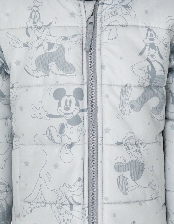 Disney Mickey Mouse Zip Up Winter Coat Puffer Jacket - imagikids