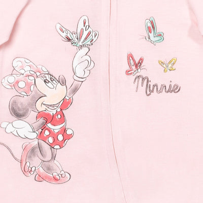 Disney Minnie Mouse 2 Pack Zip Up Sleep N' Play Coveralls - imagikids